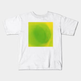 Accidental Abstraction, Lens Flare, Tie Dye Effect, Yellow with Green Kids T-Shirt